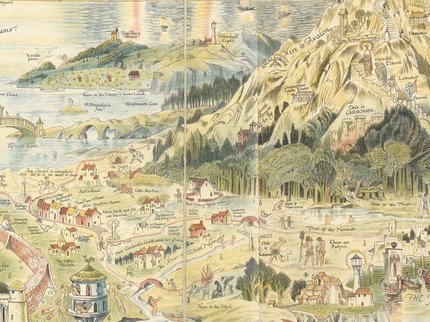 Ancient mappe of Fairyland designed by Bernard Sleigh vertical crop1.jpg