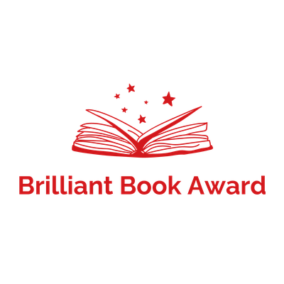 Brilliant Book Award logo in red