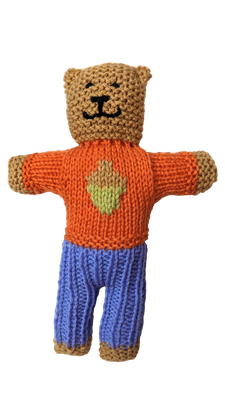 A knitted Brave Bear