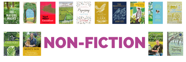 Non-fiction header with our Easter book recommendation covers
