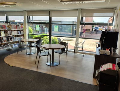 Before - Bingham Library coffee area