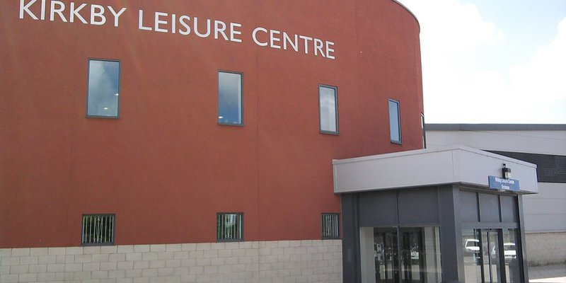 Exterior of Kirkby Leisure Centre building