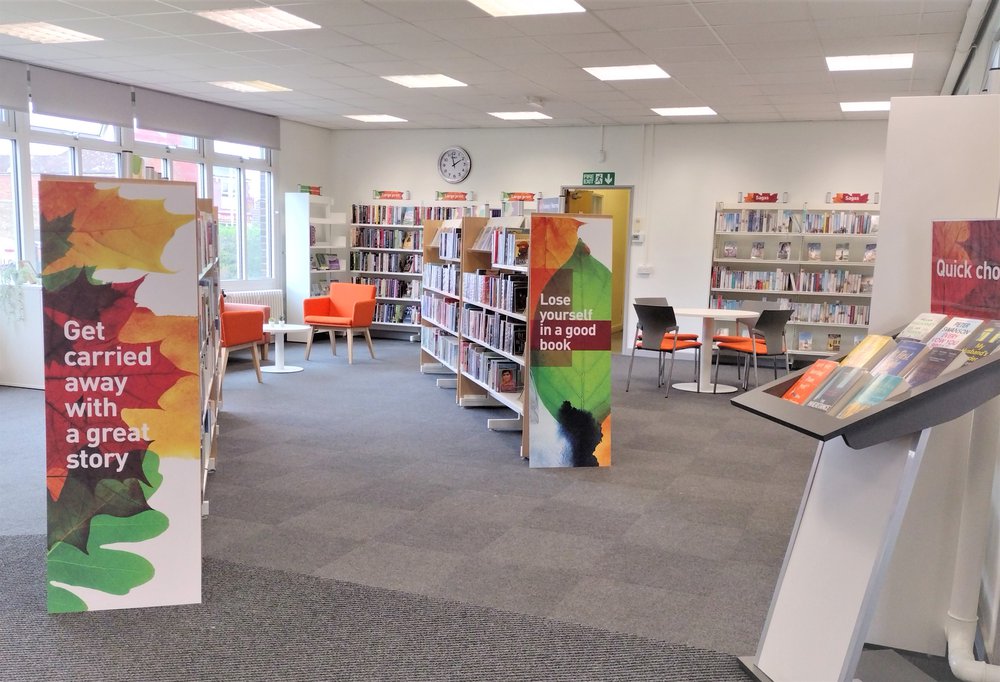 Bircotes Library interior after refurbishment