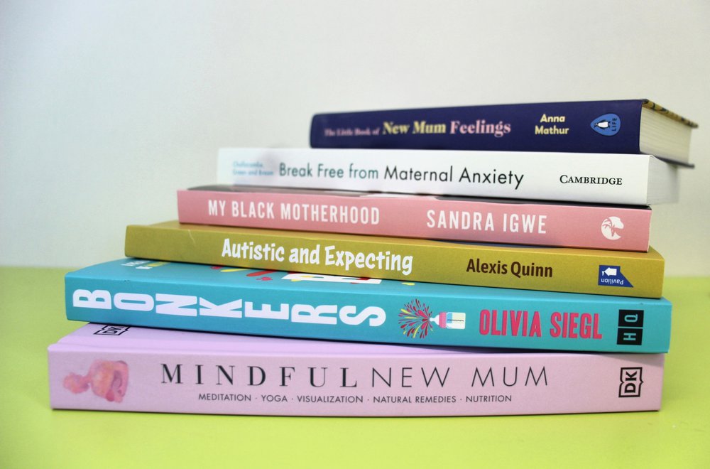 Stack of books included in the Reading Well for families collection