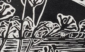 C Arnold Xmas Lino Printing Black and White.jpg