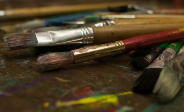 Artist paintbrushes