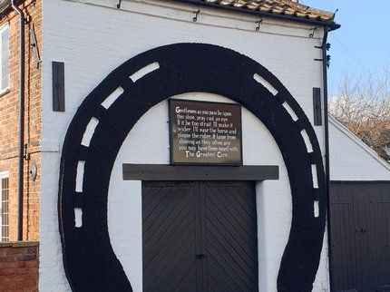 Picture of the famous horseshoe blacksmith's workshop at Carlton-on-Trent