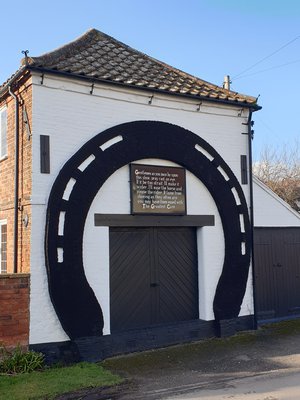 Photograph of the horseshoe at Carlton on Trent forge