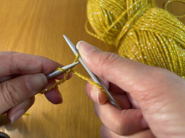 Photo of knitting casting on