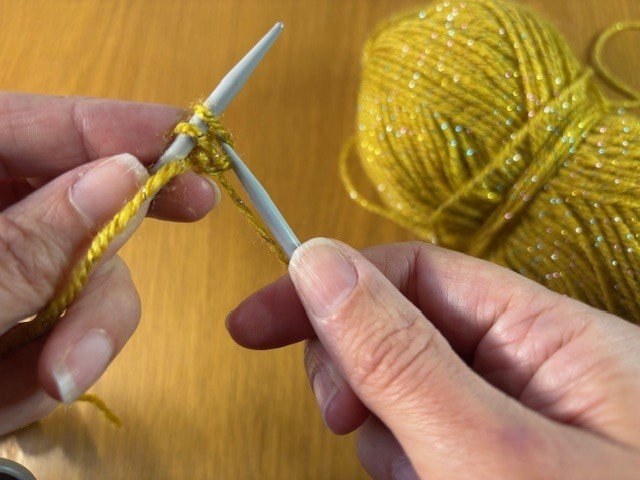 Photo of knitting casting on