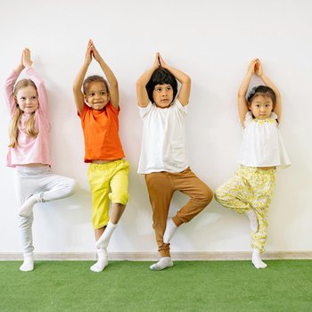 children doing Yoga