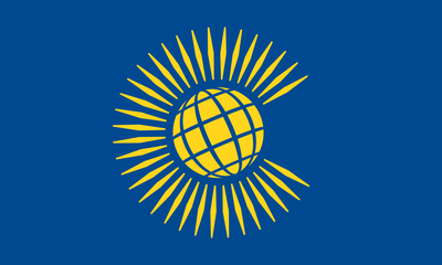 Commonwealth Flag with blue background