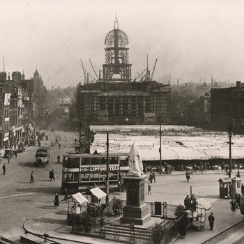 Nottingham council house during construction