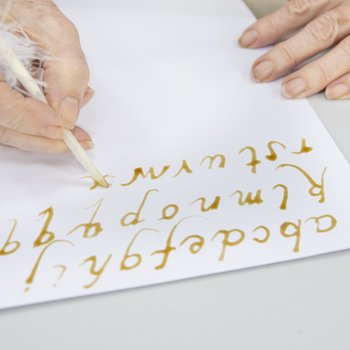 Image of a person practising calligraphy