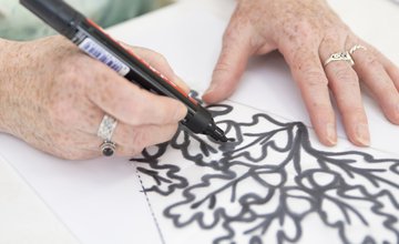 Drawing oak leaves