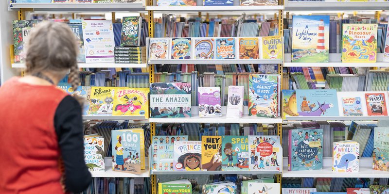 A wall of books