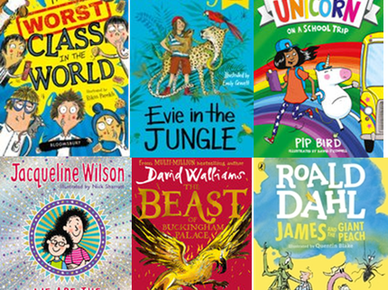 A grid of six children's book covers