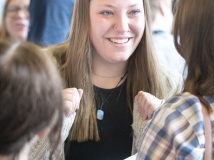 Young person smiling