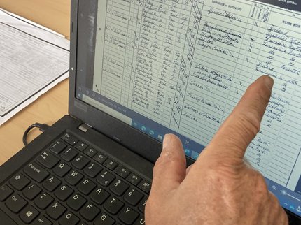 A computer screen with census records showing