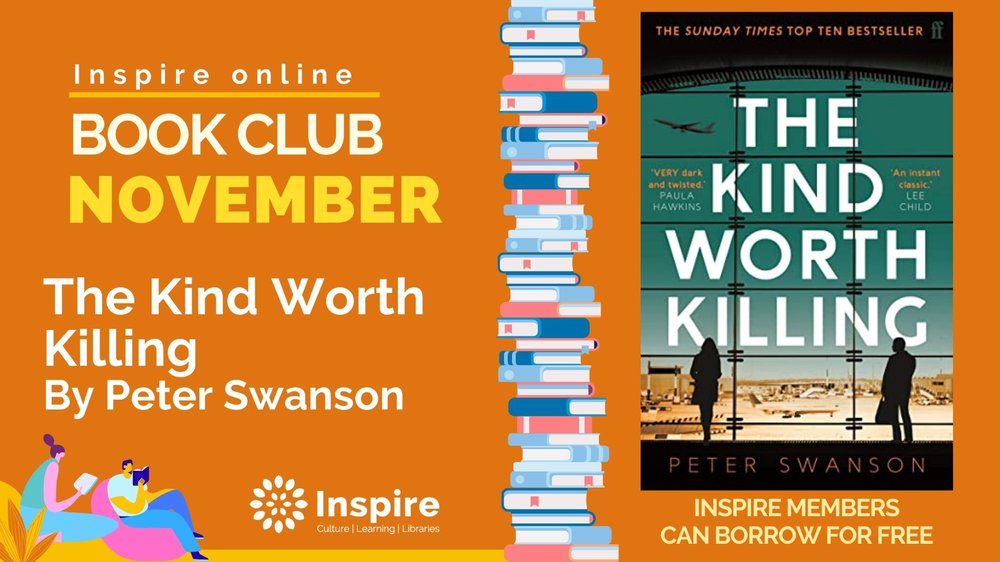 Image showing November's online book club choice of The Kind Worth Killing by Peter Swanson