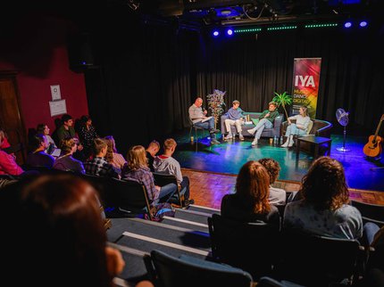 A stage and audience