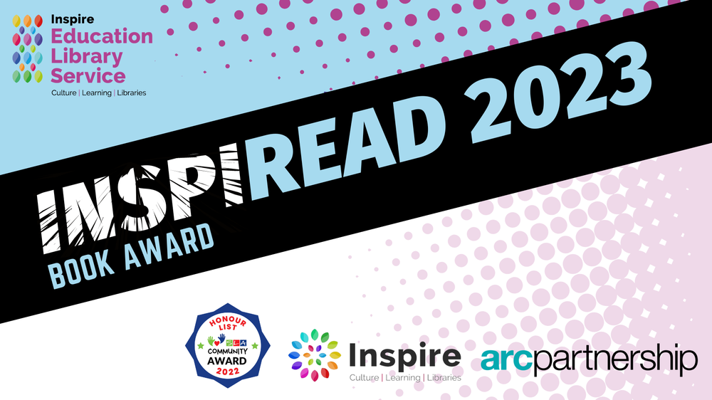 Inspiread 2023 logo in light blue