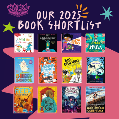 An image showcasing all 12 of our shortlisted titles for InspiREAD 2025.