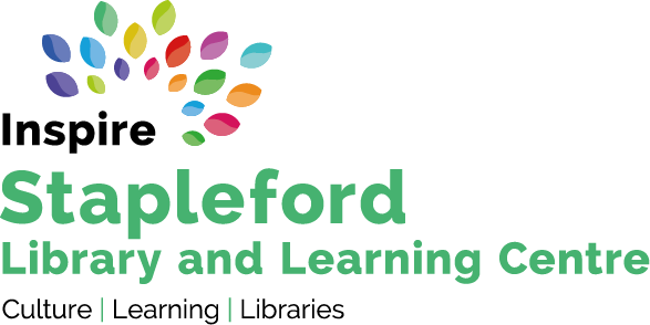 Stapleford Library and Learning centre logo with exploding colourful petals from the main Inspire logo