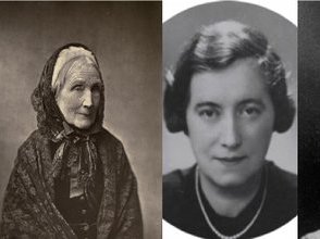 Various vintage photographs of women's faces