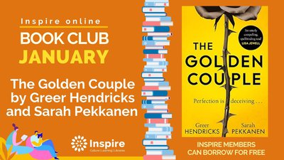 Image showing January 2024's Inspire Online Book Clubs book choice of 'The Golden Couple' by Greer Hendricks and Sarah Pekkanen