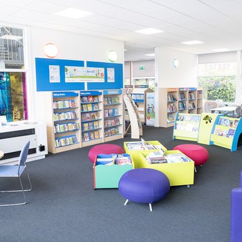 Newly decorated and refurbed children's section at Kirkby in Ashfield Library and Learning Centre