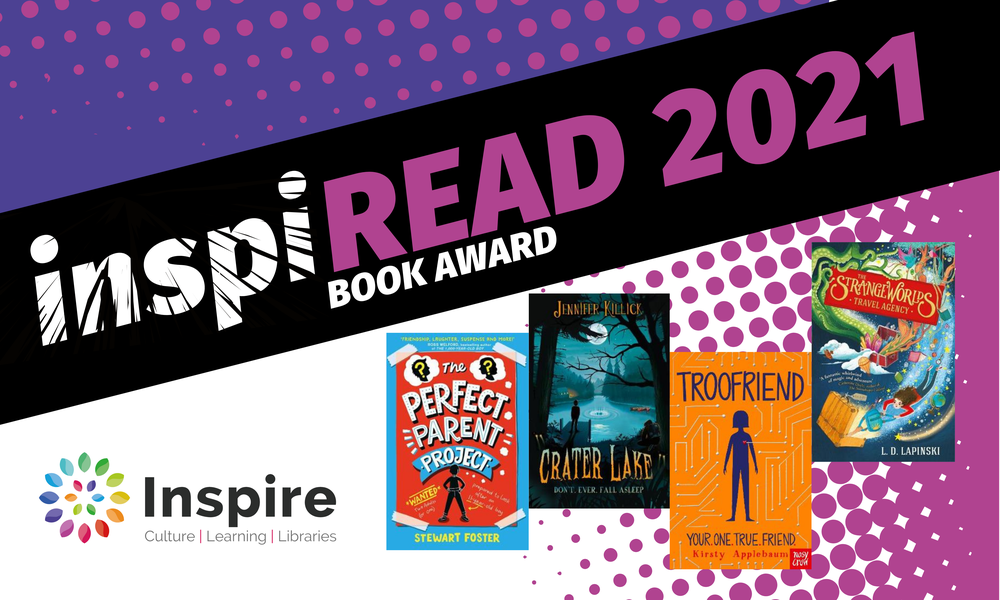 InspiREAD2021 banner featuring front cover images of shortlisted longer novels