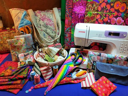 Sewing machine and accessories for bag making