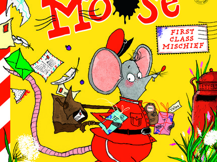 Book cover for 'Marty Moose: First Class Mischief' by Claire Powell