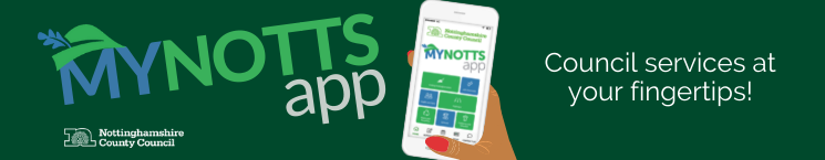 My Notts App - council services at your fingertips information banner.