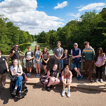 A group photo of people at Clumber Park