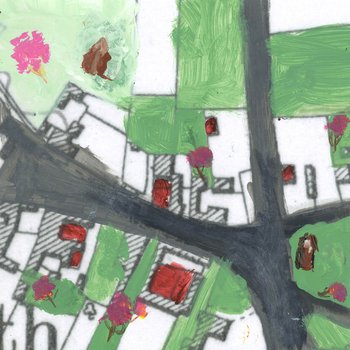 Childs Painting Of part of the Harworth and Bircotes Map