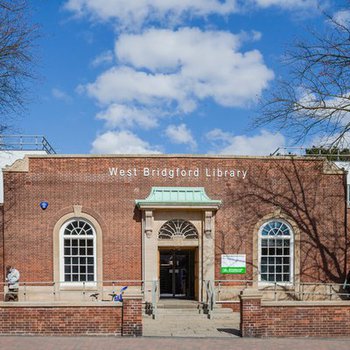 West Bridgford Library exterior with sky