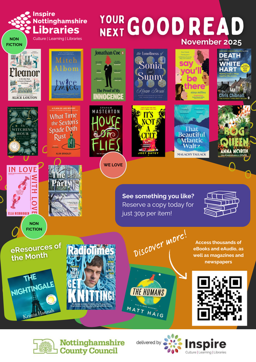 Image of book titles selected for November's Your Next Good Read