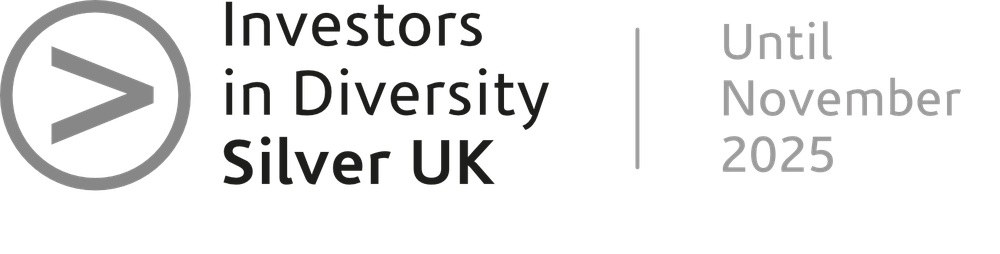 Investors in Diversity Logo. Award given until November 2025.