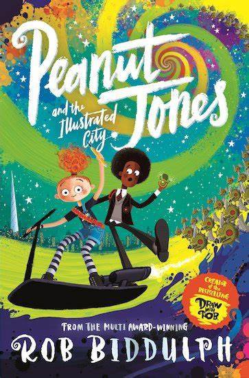 Peanut Jones book cover, two illustrated young people on the cover with swirly sky