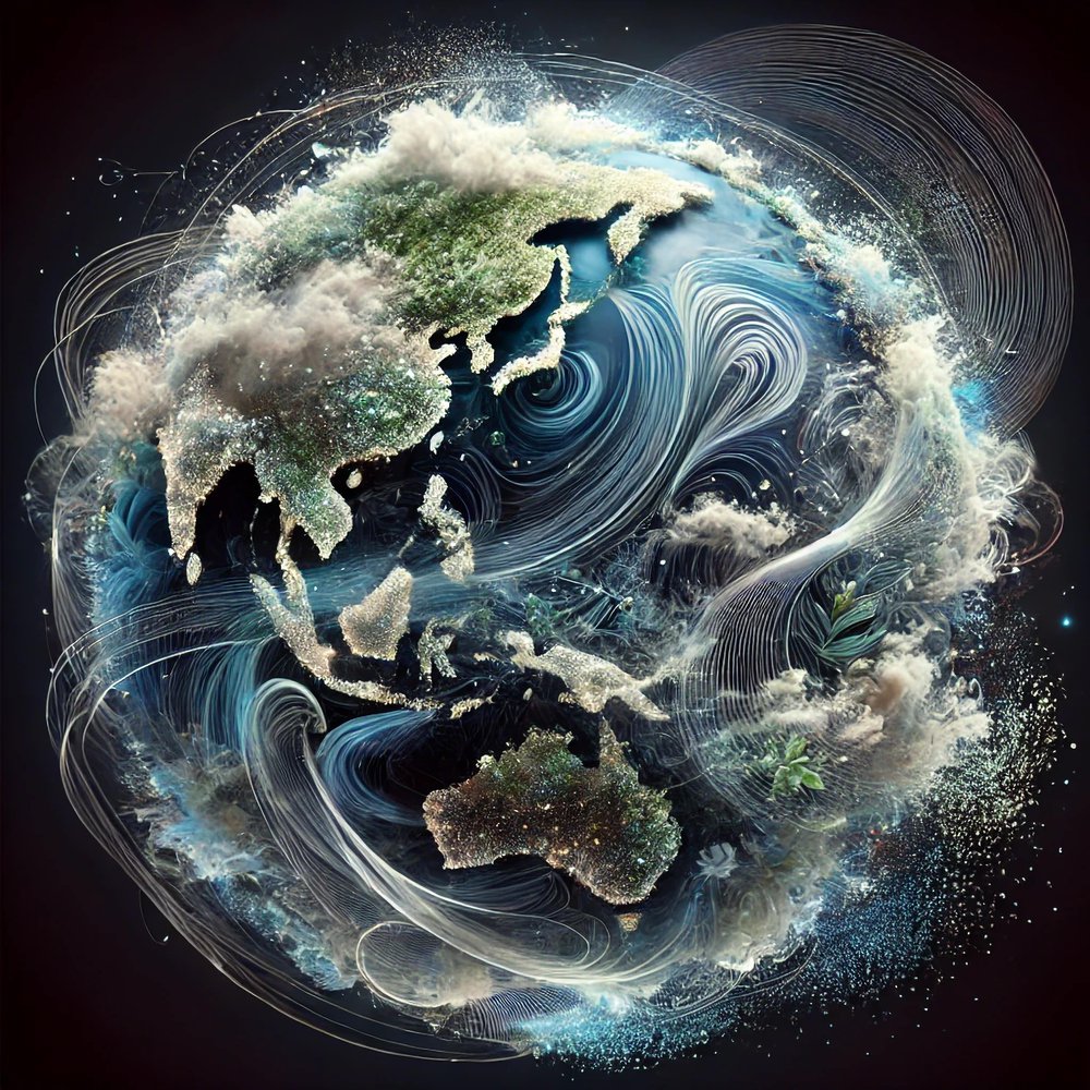 Artist's image of earth from space