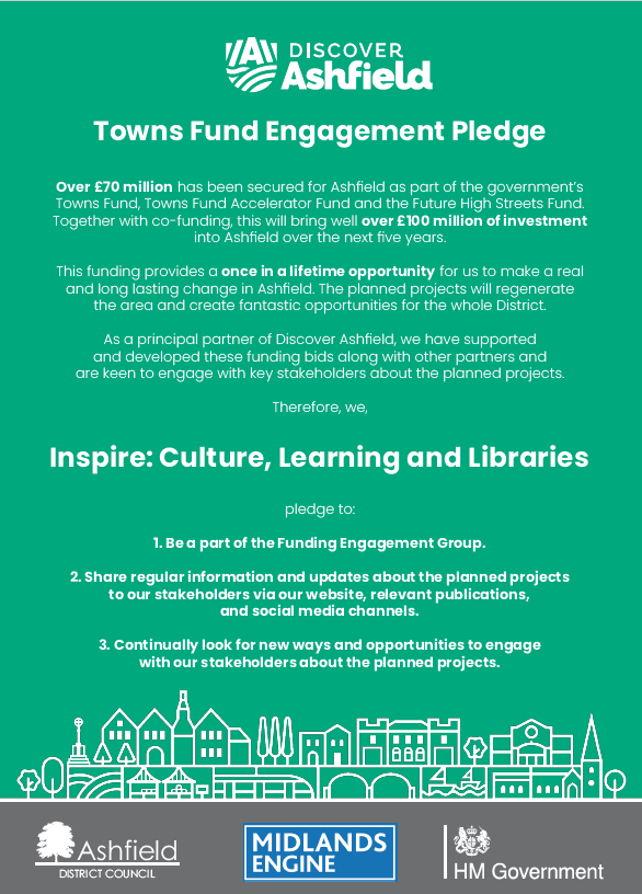 Our pledge to the Ashfield Towns Fund.