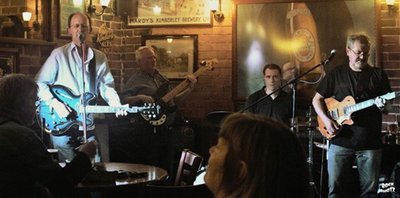 Photograph of the Pete Donaldson Blues Band on stage