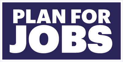 Blue plan for jobs logo