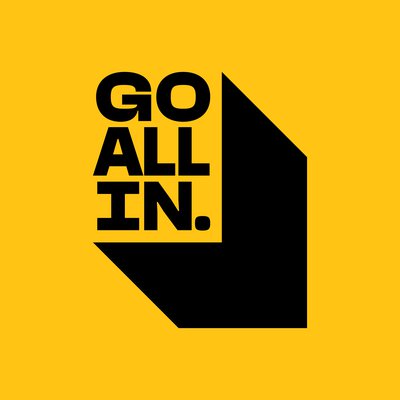 Go All In on yellow background