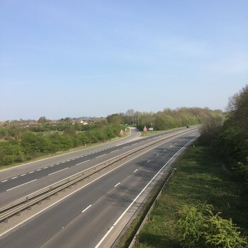 Eerily empty motorway