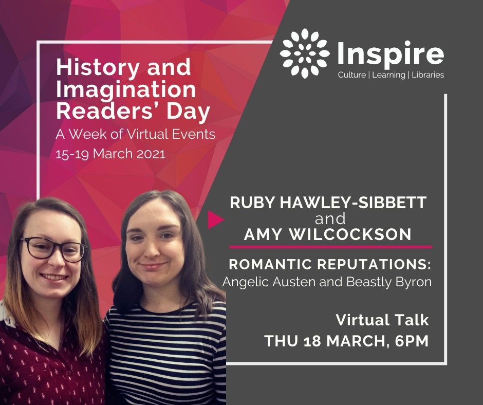 Photograph of Amy Wilcockson and Ruby Hawley-Sibbett with some details of the event