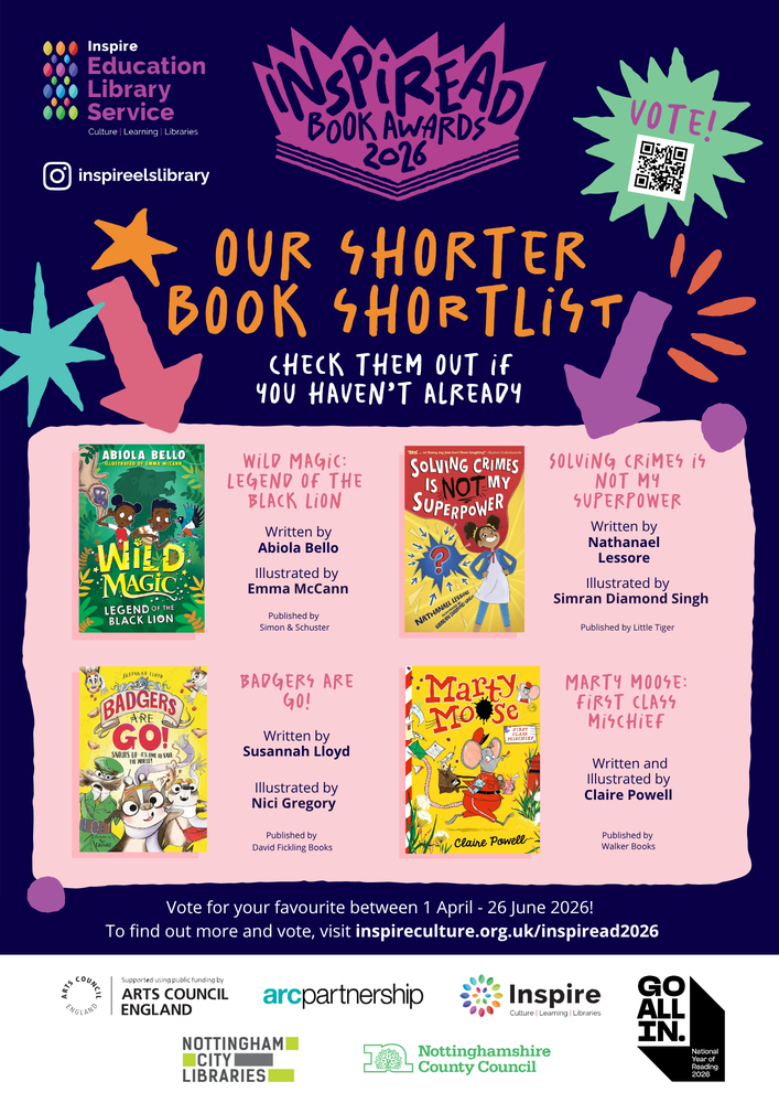 Poster for the shorter books category for InspiRead 2026