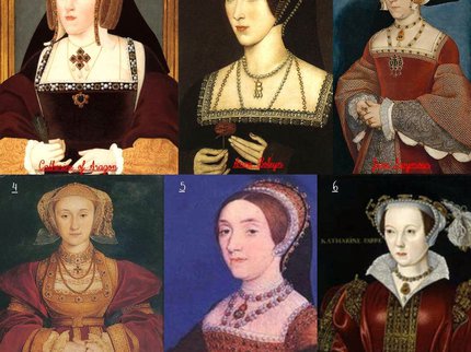 Henry 8th's 6 wives, Catherine of Aragon, Anne Boleyn, Jane Seymour, Anne of Cleeves, Catherine Howard, Catherine Parr